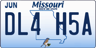 MO license plate DL4H5A