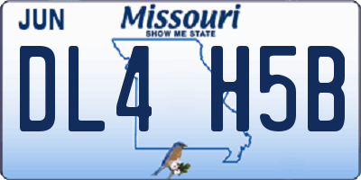 MO license plate DL4H5B