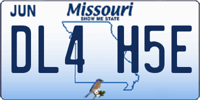 MO license plate DL4H5E