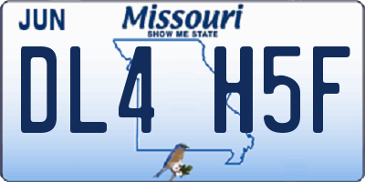 MO license plate DL4H5F
