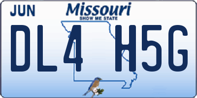 MO license plate DL4H5G