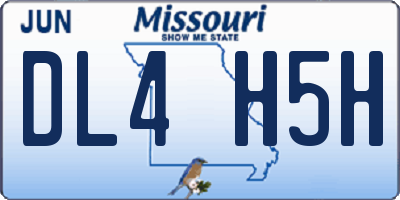 MO license plate DL4H5H