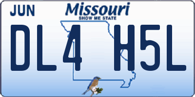 MO license plate DL4H5L