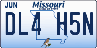MO license plate DL4H5N