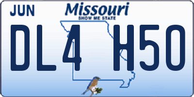 MO license plate DL4H5O