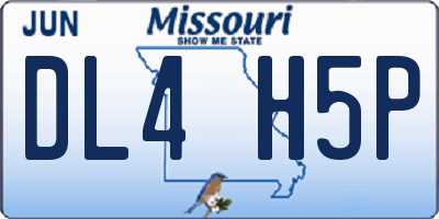 MO license plate DL4H5P