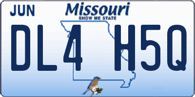 MO license plate DL4H5Q