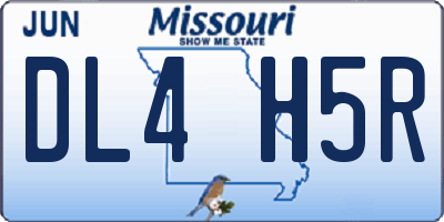 MO license plate DL4H5R