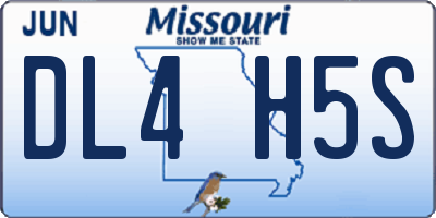 MO license plate DL4H5S