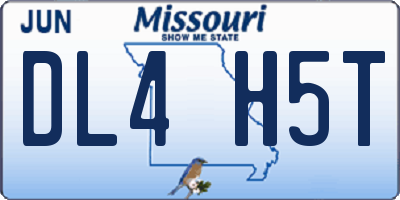 MO license plate DL4H5T
