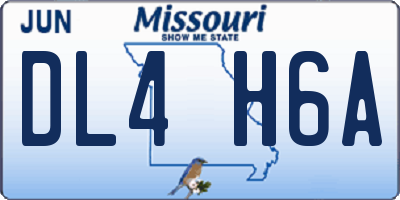 MO license plate DL4H6A