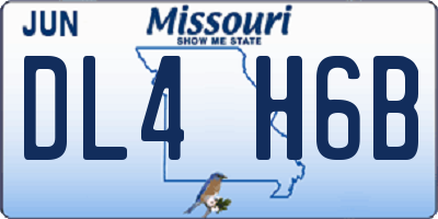 MO license plate DL4H6B