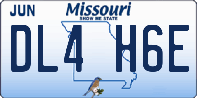 MO license plate DL4H6E
