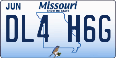MO license plate DL4H6G