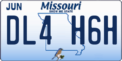 MO license plate DL4H6H