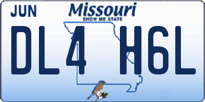 MO license plate DL4H6L