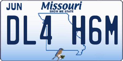 MO license plate DL4H6M