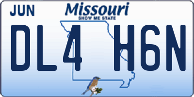 MO license plate DL4H6N