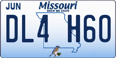 MO license plate DL4H6O
