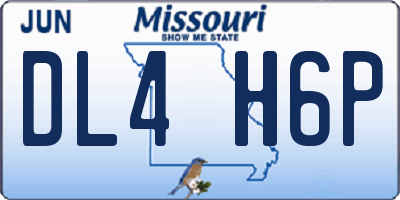 MO license plate DL4H6P