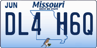 MO license plate DL4H6Q