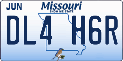 MO license plate DL4H6R