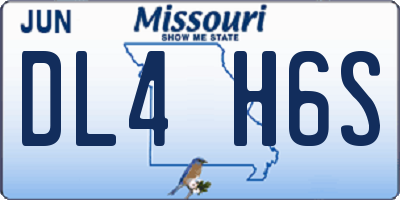 MO license plate DL4H6S
