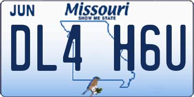 MO license plate DL4H6U