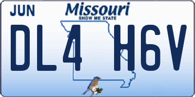 MO license plate DL4H6V