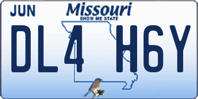 MO license plate DL4H6Y