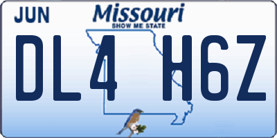 MO license plate DL4H6Z