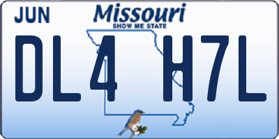 MO license plate DL4H7L