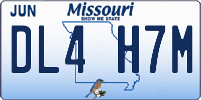 MO license plate DL4H7M