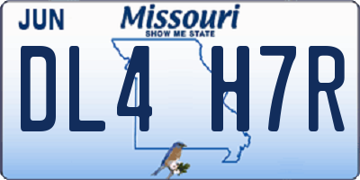 MO license plate DL4H7R