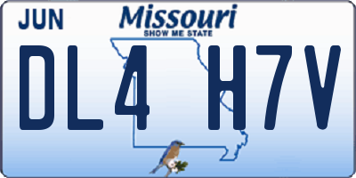 MO license plate DL4H7V