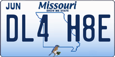 MO license plate DL4H8E