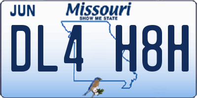 MO license plate DL4H8H