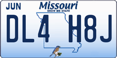 MO license plate DL4H8J