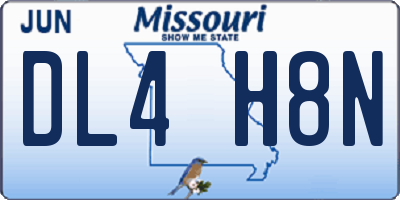 MO license plate DL4H8N
