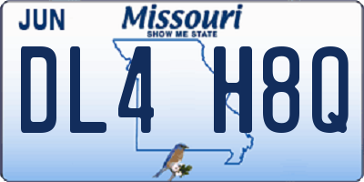 MO license plate DL4H8Q
