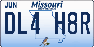 MO license plate DL4H8R