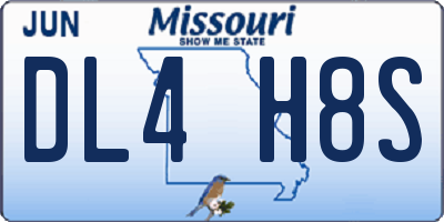 MO license plate DL4H8S
