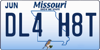 MO license plate DL4H8T