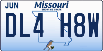 MO license plate DL4H8W