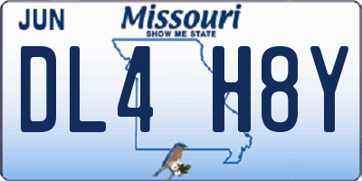 MO license plate DL4H8Y