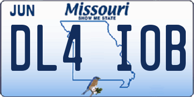 MO license plate DL4I0B