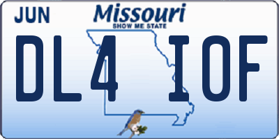 MO license plate DL4I0F