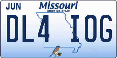 MO license plate DL4I0G