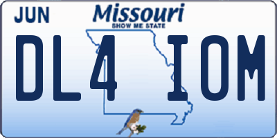 MO license plate DL4I0M
