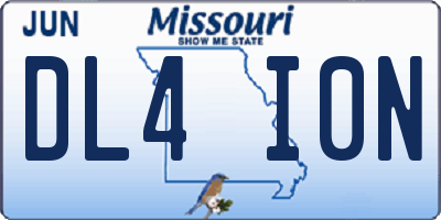 MO license plate DL4I0N